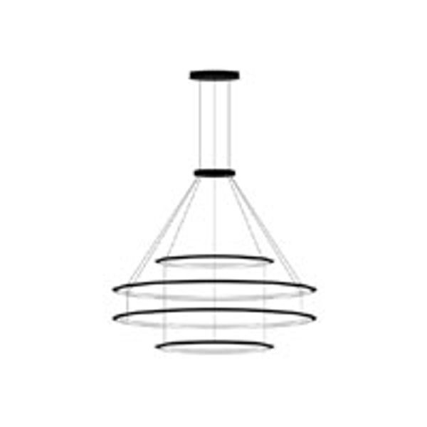 Pendant Circular Inward 4 Rings (ø1200 ø2000 ø2000 ø1200) LED 336.6W 11552lm 2700K White image 1