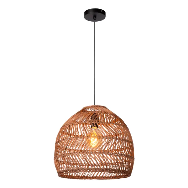 Lucide MOLOKO - Pendant light - Ø 40 cm - 1xE27 - Ocher Yellow image 1