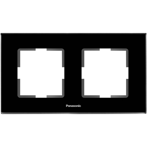 Karre Plus Accessory Glass - Black Two Gang Frame image 1