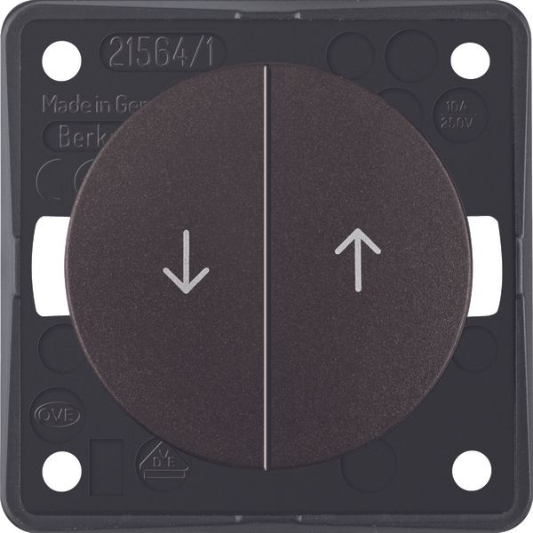 Blind series push-button impr symbol arrows, Integro - Design Flow/Pur image 1