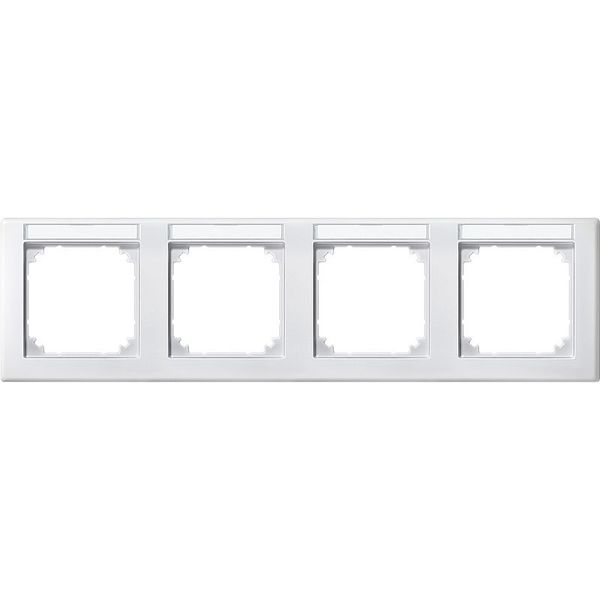 M-SMART frame, 4-fold with label holder, horizontal installation, polar white image 1