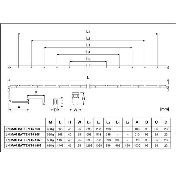 LINEAR MAGNETIC BATTEN T5 1168 image 11