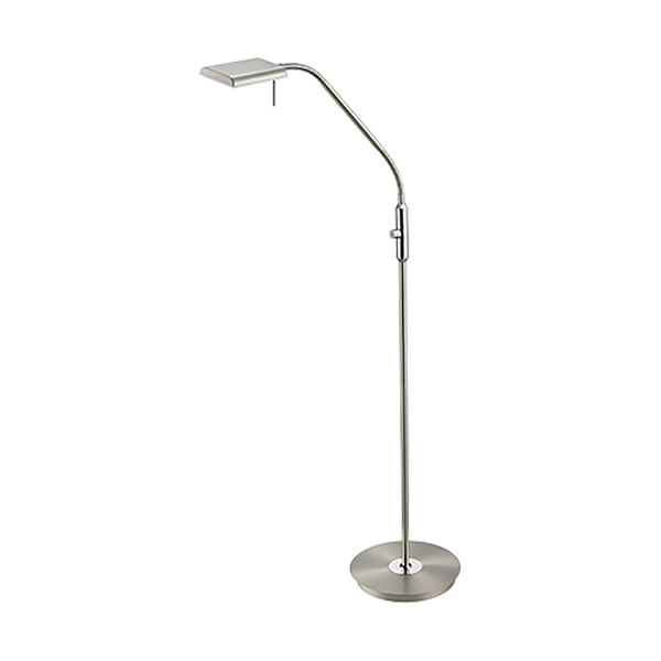 Bergamo LED floor lamp brushed steel image 1