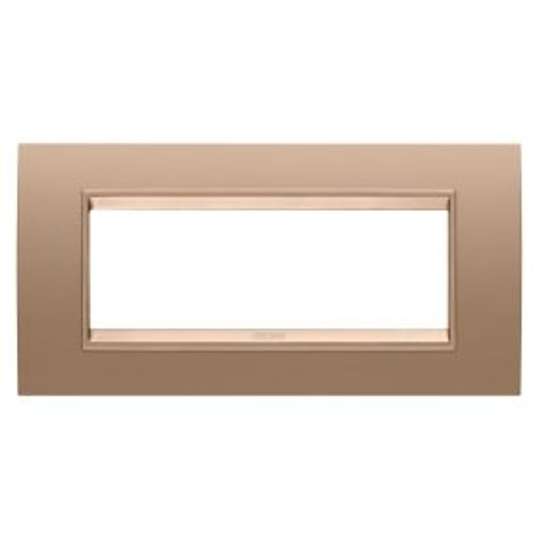 LUX PLATE - IN METAL - 6 MODULES - SOFT COPPER - INNER FRAME MATT SOFT COPPER - CHORUSMART image 1