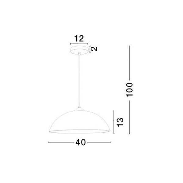 Chrome Metal White Wipe Technique Glass LED E27 1x12 Watt 230 Volt IP20 Bulb Excluded D: 40 H 1: 13 H 2: 100 cm image 1