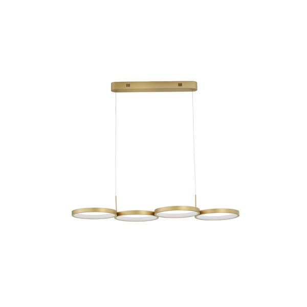 Triac Dimmable Brass Gold Aluminiun   & Acrylic   LED 41 Watt 230 Volt  2300Lm 3000K IP20   L: 84 W: 32 H: 120 cm Adjustable Height image 1