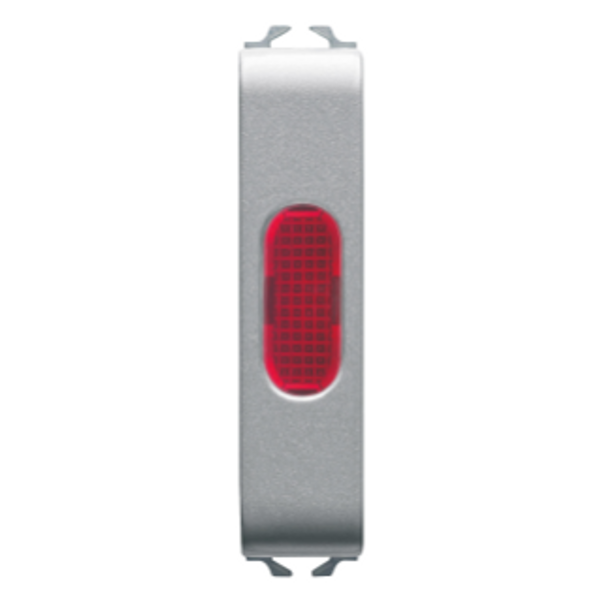 SINGLE INDICATOR LAMP - RED - 1/2 MODULE - TITANIUM - CHORUSMART image 1