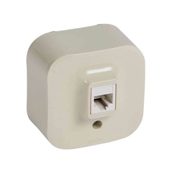 RJ 11 telephone socket Forix - surface mounting - IP 2X - ivory image 1