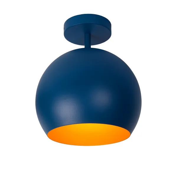 Lucide BINK - Flush ceiling light - Ø 24,5 cm - 1xE27 - Blue image 1