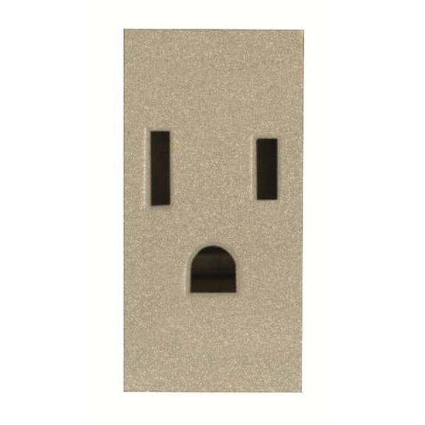 N2128 CV Socket outlet NEMA 5-15R NEMA Champagne - Zenit image 1