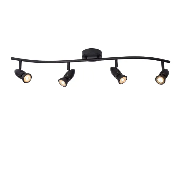 Lucide CARO - Ceiling spotlight - 4xGU10 - Black image 1