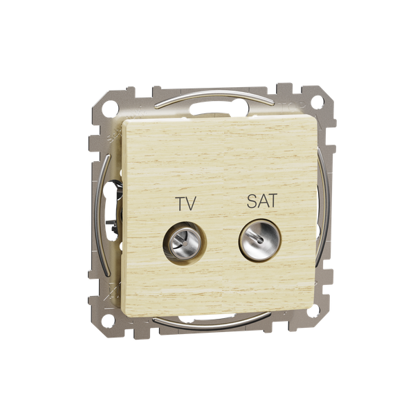 TV/SAT connector 4db, Sedna, Wood birch image 5