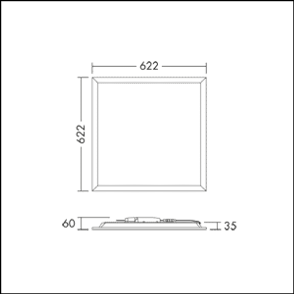 Recessed LED panel image 5