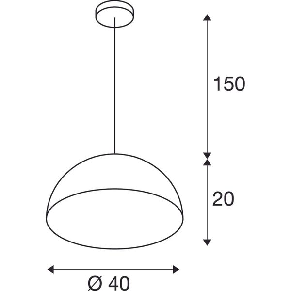 FORCHINI M PD-2 pend. lamp, E27, max. 40W, round, black/gold image 4