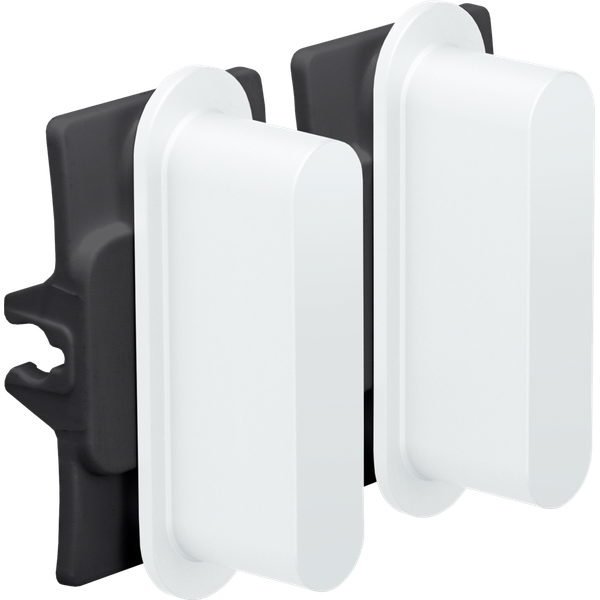 Niko Rocker set for double switch functions, steel white coated image 1