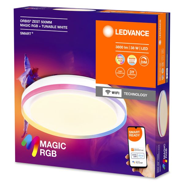 Smart+ Orbis Ceiling ZEST MAGIC RGB 500mm White image 8