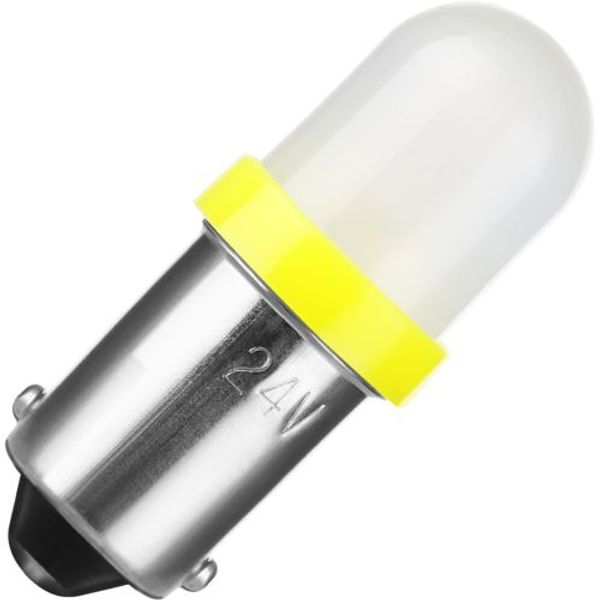 Ba9s Single Led T8.5x28 12V 20mA AC/DC Diffused Yellow 20Khrs image 1