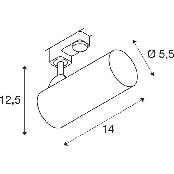 HELIA 50 LED Spot, 3000K, black, 35ø, incl. 3 Phase adapter image 3