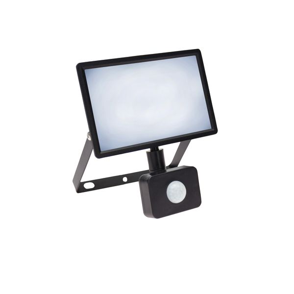 NOCTIS LUX 3 FLOODLIGHT 20W CW 230V IP44 120x170x53mm BLACK with PIR sensor image 6