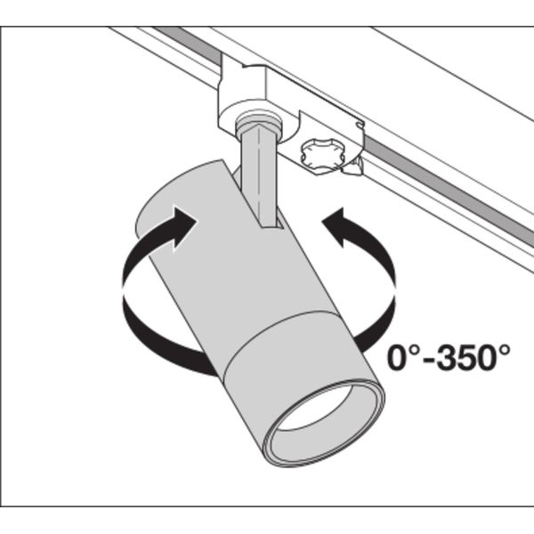 TRACKLIGHT SPOT ZOOM DIM D85 25 W 4000 K 97R BK image 14