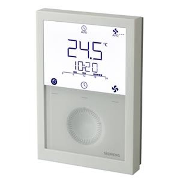 RDG200T - Room thermostats. Outputs modulating (PWM / 3-pos.) or on/off. Fan coil (3-speed / DC fan), universal applications image 1