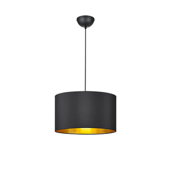 Hostel pendant E27 matt black/gold image 1