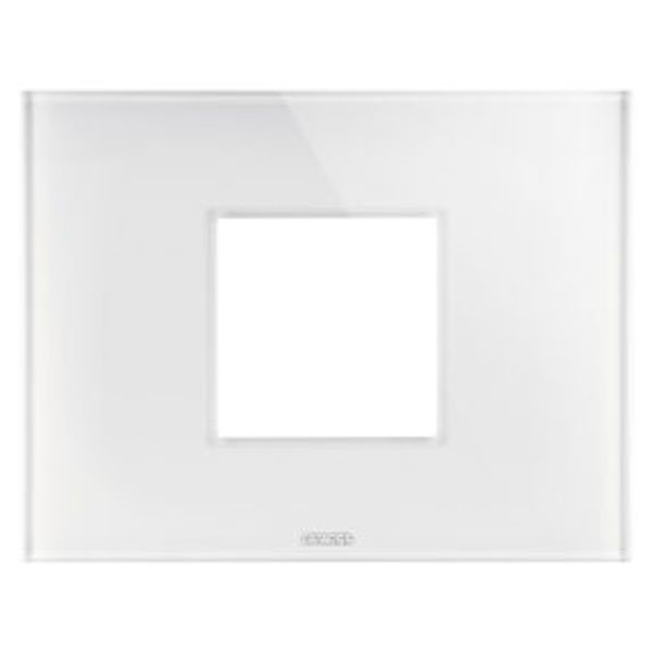 ICE PLATE - IN GLASS - 2 MODULES - WHITE - CHORUSMART image 1