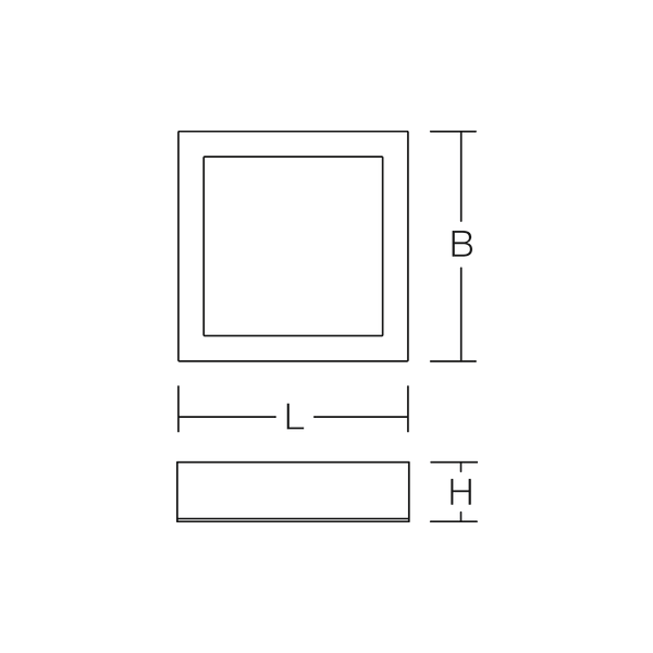 TOLEDO FLAT+ square, 15...26 W, 1650...3050 lm, 830, 840, white, on/of image 3