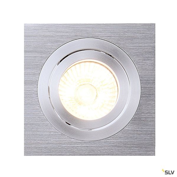 NEW TRIA I GU10 downlight, max. 1x50W, rectangular, br. Alu image 1