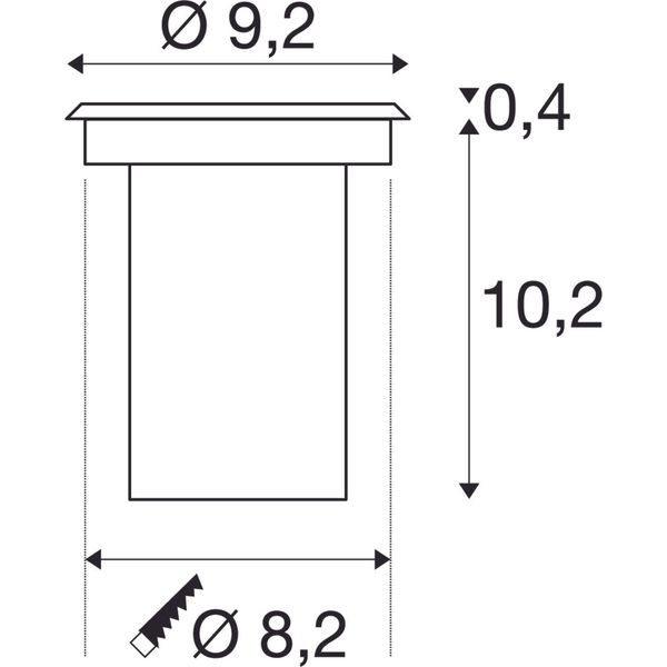 DASAR LED LV, 6W, 3000K, 12-25V, IP67, round, st. steel 316 image 2