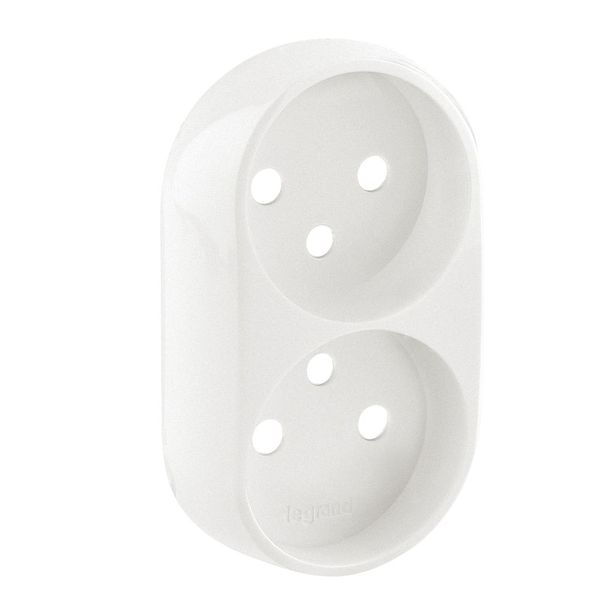 2X2P+E SOCKET COVER SPEC POLISH PEARL VALENA ALLURE image 1