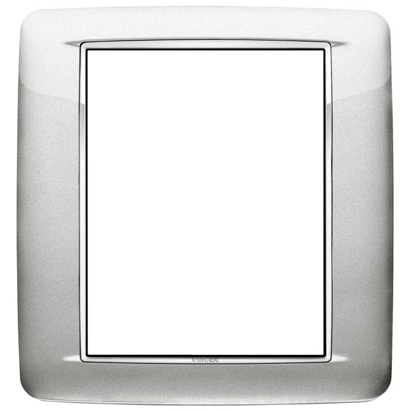 Round plate 8M Bright metallic silver image 1