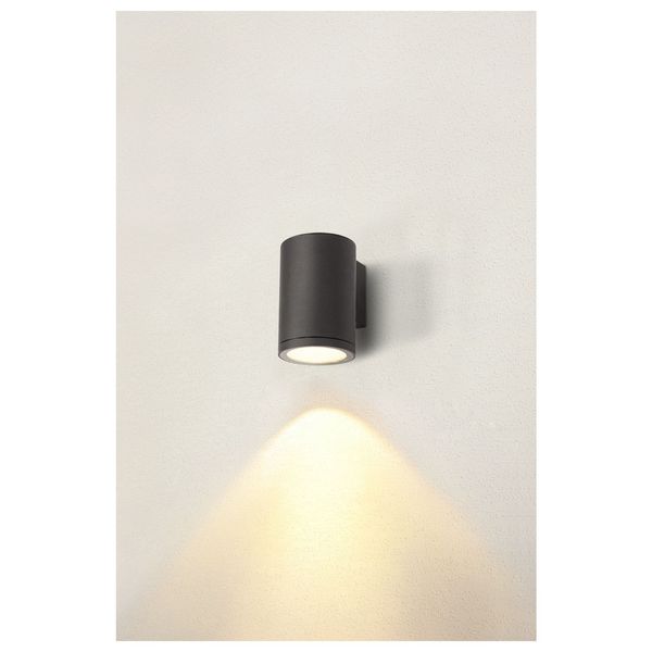 ENOLA ROUND L, single outdoor LED surface-mounted wall light anthracite CCT 3000/4000K image 2