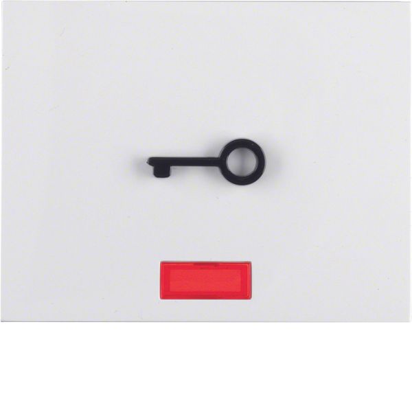 Rocker f. accessible const., tactile symbol f. door, redlens , K.1, p. image 1