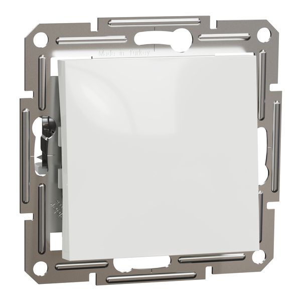 Asfora - 1pole switch - 10AX screwless, white wo frame image 4