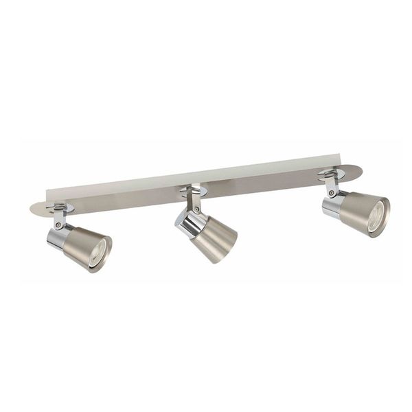 Iris 3-Light 54cm Track Light GU10 Nickel Chrome image 1