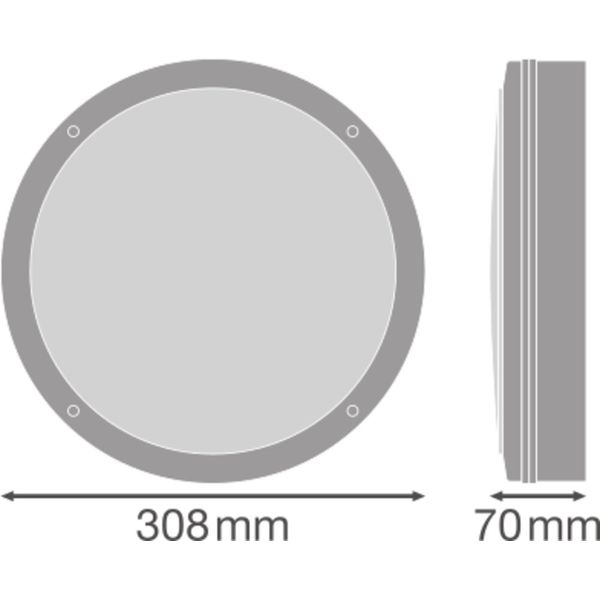 SURFACE BULKHEAD 300 EMERGENCY 15W 830 BK IP65 image 11