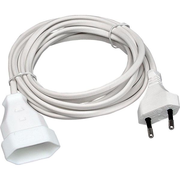 Euro ext.cord 3m, white image 1