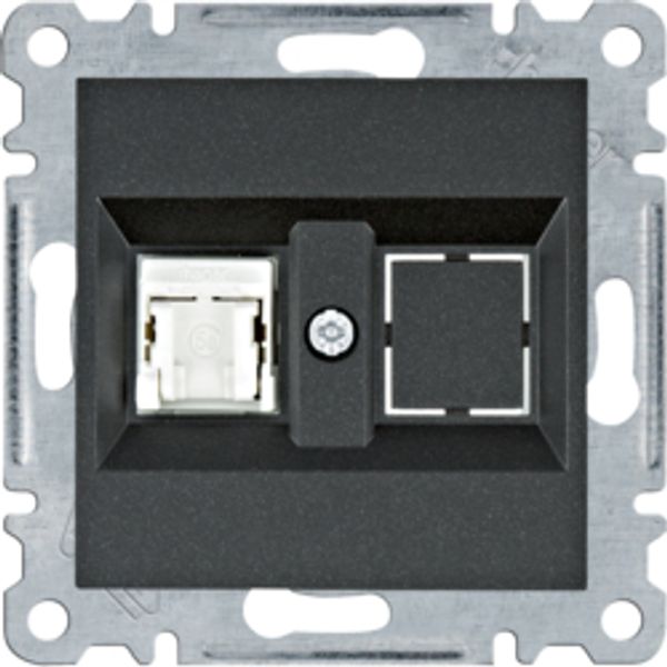 RJ45 socket - black image 1