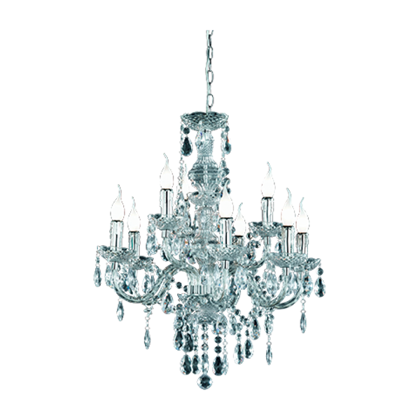 Luster chandelier 9-pc 9xE14 transparent image 1