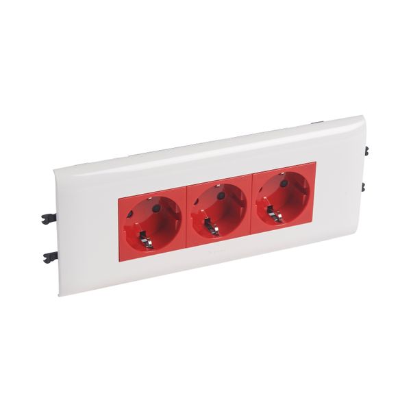 PRISE SPEC. DLP SUPPORT COUV 85 INTEGRE SCHUKO 3X2P+T DETROMPEE  BORNES AUTO image 1