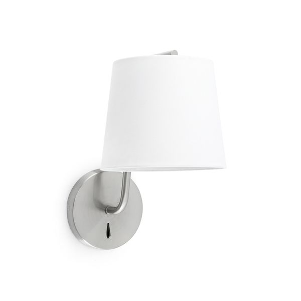 BERNI SATIN NICKEL WALL LAMP 1 X E27 20W image 1