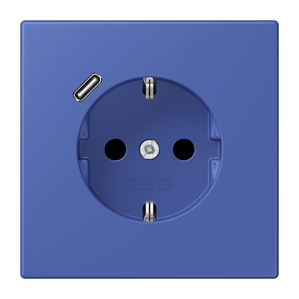 SCHUKO socket with USB type C LC32020 LC1520-18C206 image 1