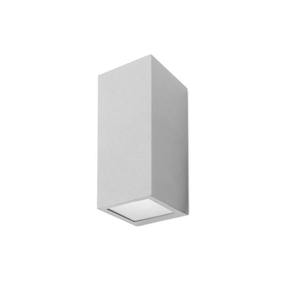 Wall fixture IP44 Cube Small GU10 35W Grey 2670lm image 1