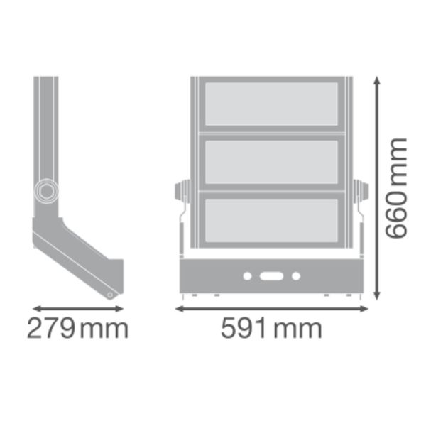 FLOODLIGHT MAX 900W LUMINAIRE HEAD 757 SYM 30 WAL image 23