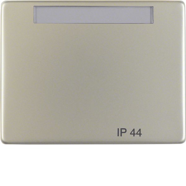 Rocker imprint "IP44", lab. field, arsys IP44, stainl. steel, metal ma image 1