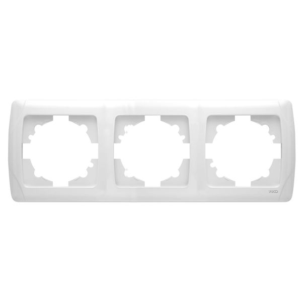 Carmen Accessory White Three Gang Frame image 1