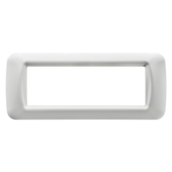 TOP SYSTEM PLATE - IN TECHNOPOLYMER GLOSS FINISHING - 6 GANG - CLOUD WHITE - SYSTEM image 1