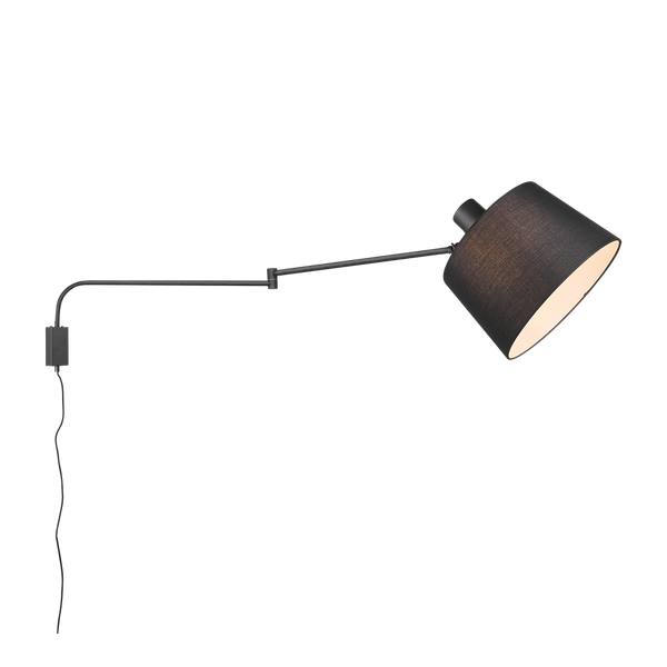 Baldo wall lamp E27 matt black image 1