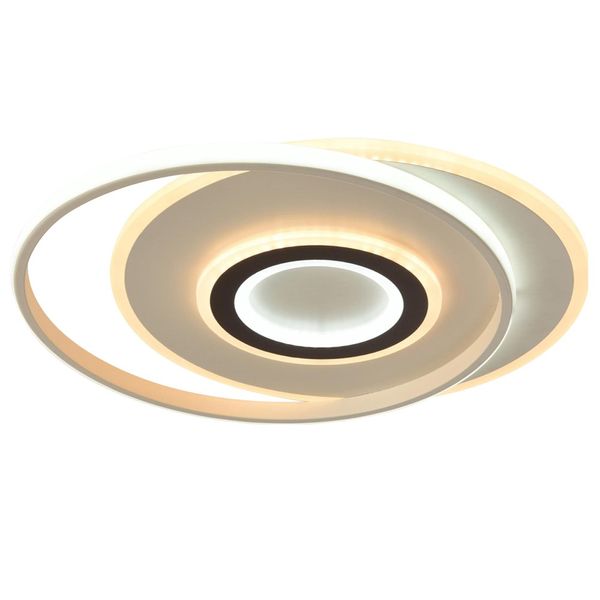 Lyra Dimmable LED Flush Light CCT 75W Rings image 1